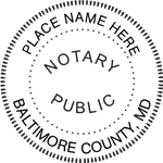 Shiny EZ-EM Maryland Notary Seal