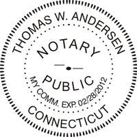 Trodat 4642 Connecticut Notary Stamp Round<br>WITH</b> Expiration Date