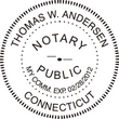 CT-NOT-SEAL - Shiny EZ-EM Connecticut Notary Seal Embosser WITH Expiration Date