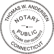 CT-NOT-RND-1 - Trodat 4642 Connecticut Notary Stamp Round<br>WITH</b> Expiration Date