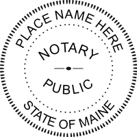 Trodat 4642 Maine Round Notary Stamp