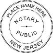 NJ-NOT-RND - Trodat 4642 New Jersey Round Notary Stamp